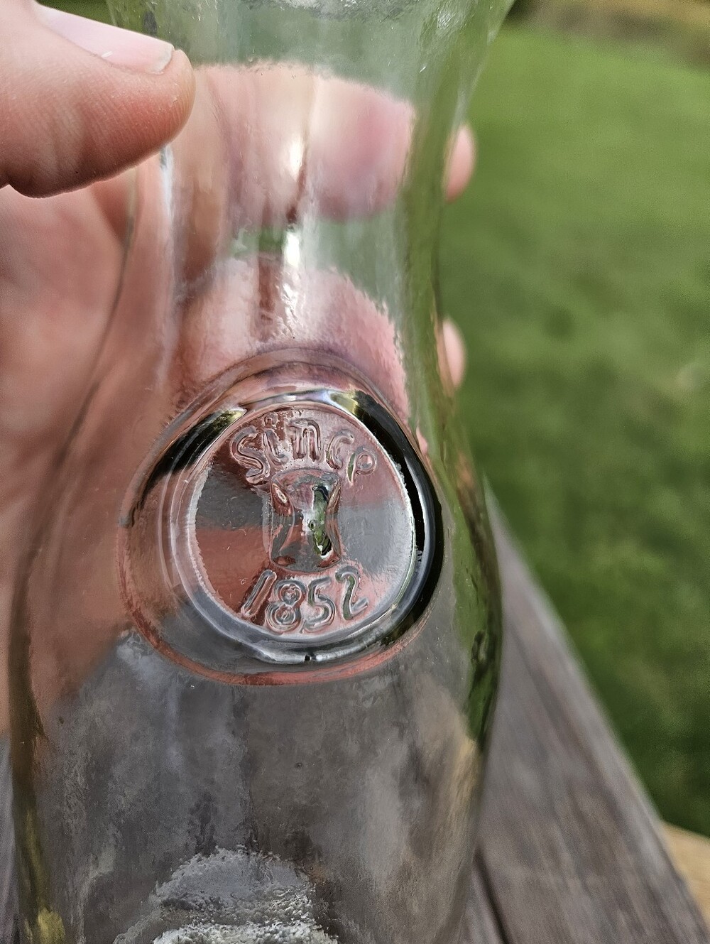 Vintage Paul Masson Wine Carafe Glass Decanter Bottle Since 1852 Embossed Small - Picture 4 of 7